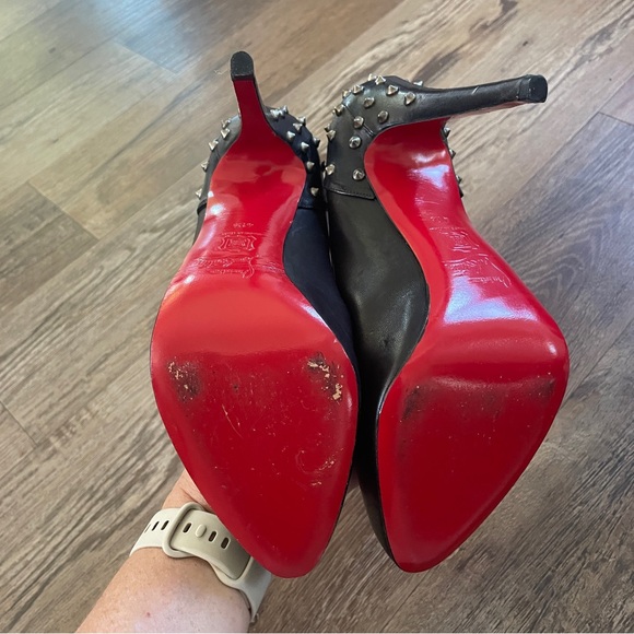 Christian Louboutin spiked rock goth rebel  heels 41 1/2 - Picture 7 of 11